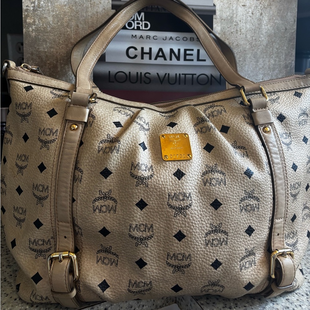 MCM Visetos Beige Bag with COA
